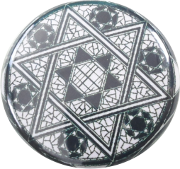 Jewish Mosaic Button - zum Schließen ins Bild klicken